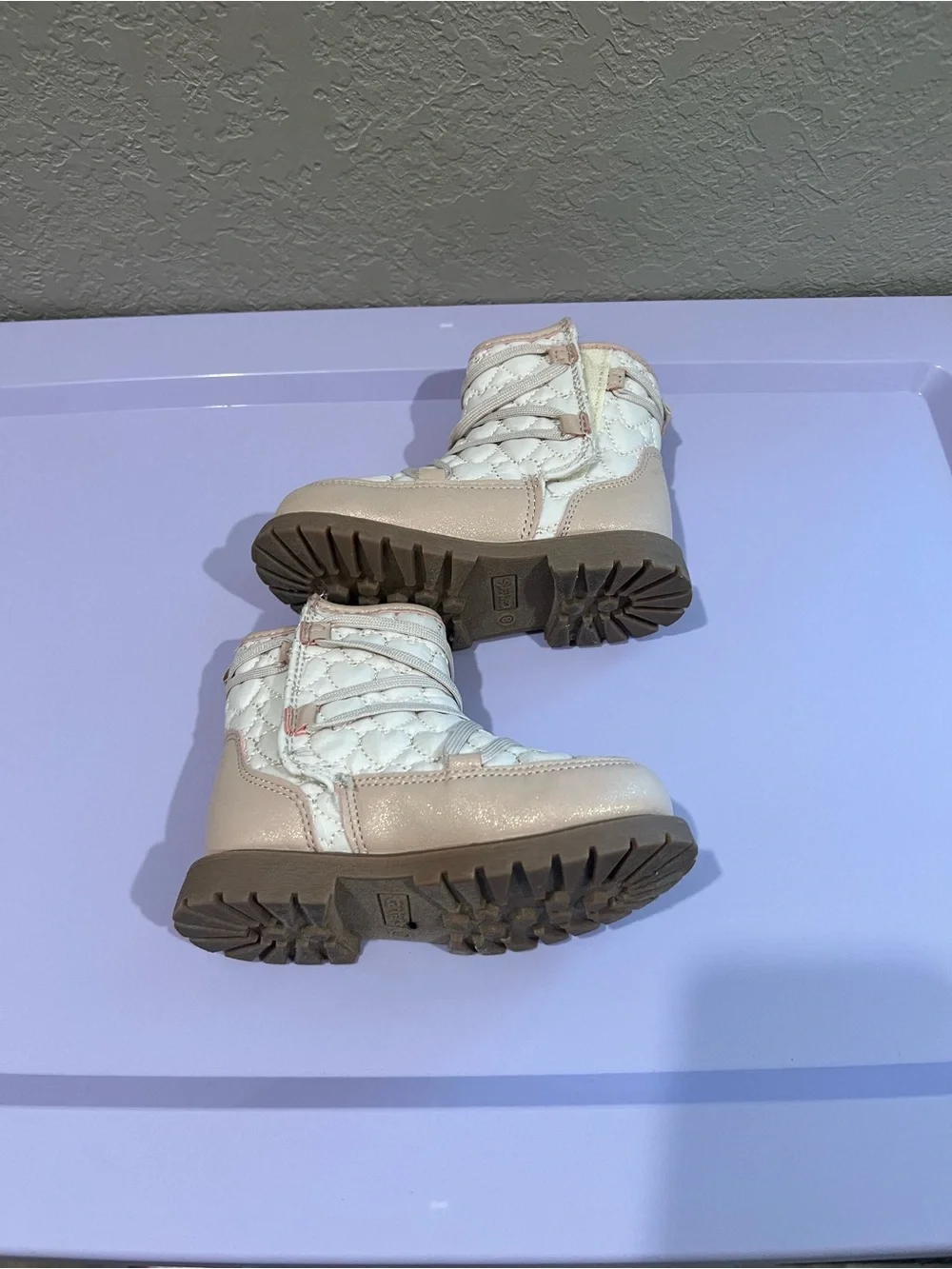 Carter's Quilted Light Pink Kids Winter Boots